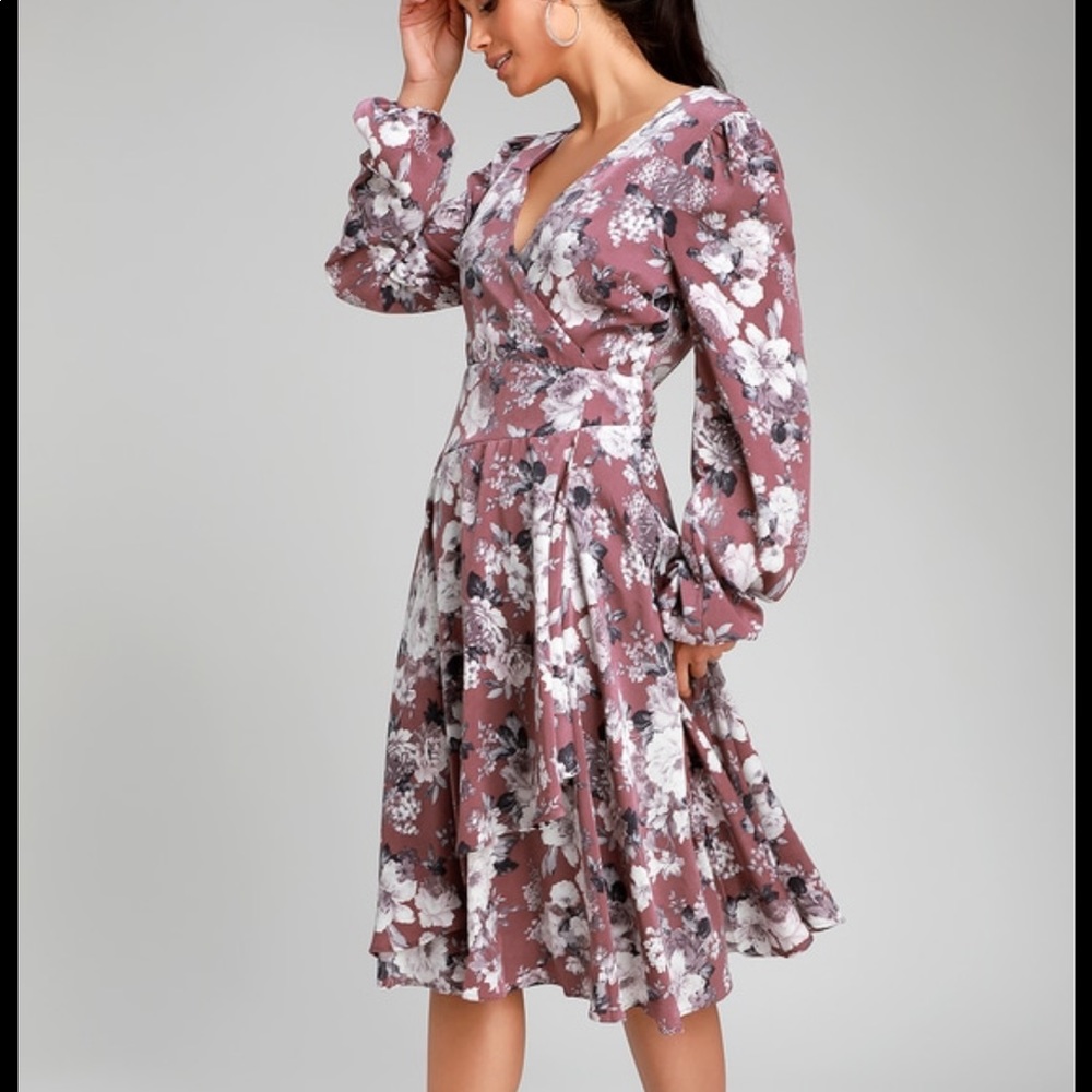 Lulu’s Lunette Dusty Rose dress
